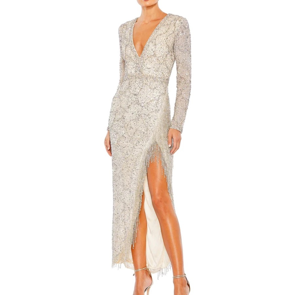 Mac Duggal Style 5741 Beaded Hem Dress Sz 8